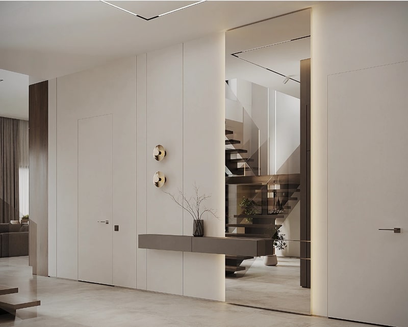 Hệ cửa giấu khuôn tạo sự liền mạch cho không gian Hệ cửa giấu khuôn tạo sự liền mạch cho không gian