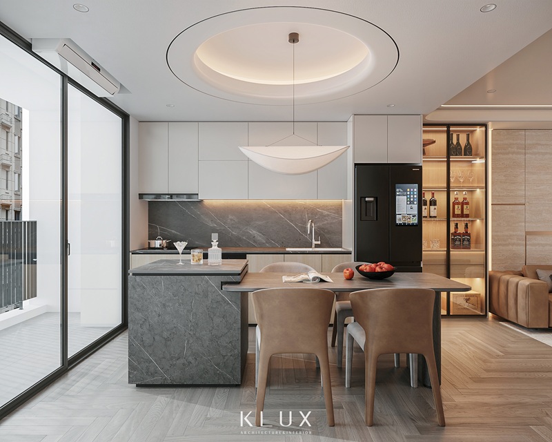 Thiết kế nội thất căn hộ 100m2 hợp phong thủy