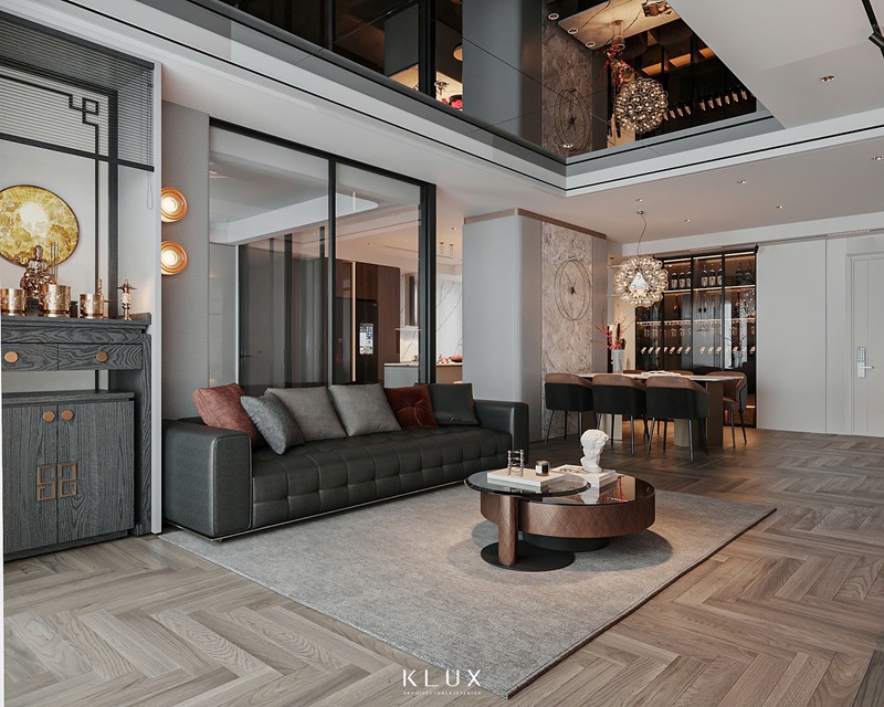 Thiết kế căn hộ chung cư 100m2 sử dụng tấm vách ngăn đơn giản 