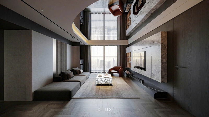 Thiết kế chung cư 90m2 3 phòng ngủ tận dụng ánh sáng tự nhiên 