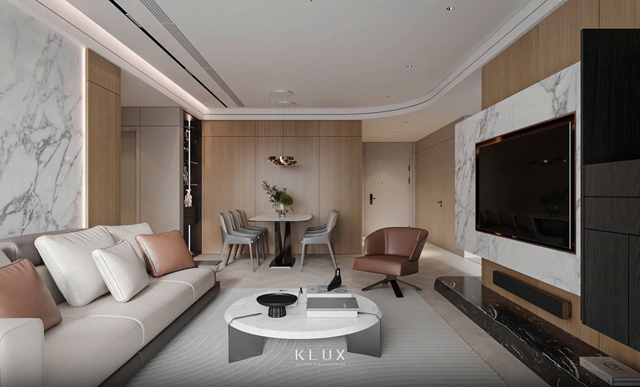 Thiết kế nội thất căn hộ chung cư 90m2 bố trí hợp phong thủy