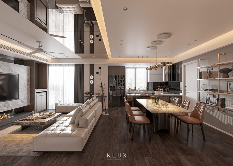 Thiết kế không gian mở giúp không gian trở nên thoáng đãng hơn