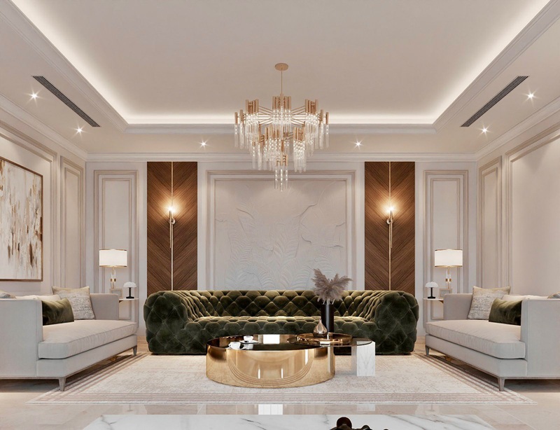 Thiết kế nội thất biệt thự tân cổ điển đẳng cấp, sang trọng 