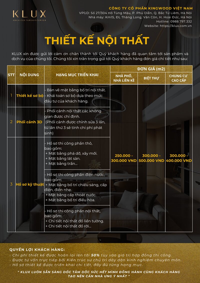 Giá thiết kế nội thất chung cư 3 phòng ngủ