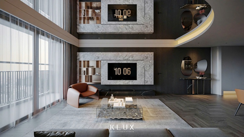 Thiết kế nội thất chung cư 150m2 3 phòng ngủ hiện đại sang trọng 