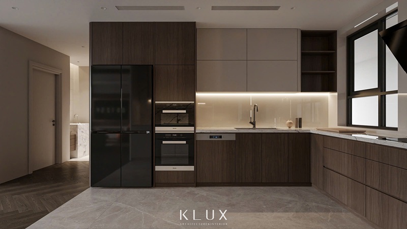 Thiết kế nội thất phòng bếp cho căn hộ 170m2 