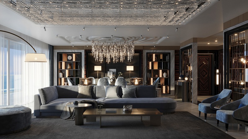 Thiết kế nội thất căn hộ 150m2 cao cấp 