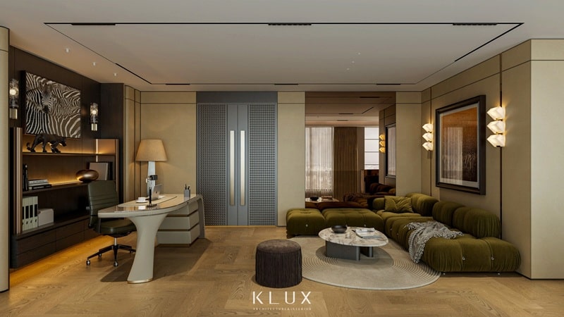 Thiết kế nội thất căn hộ Duplex với không gian phòng làm việc ấn tượng