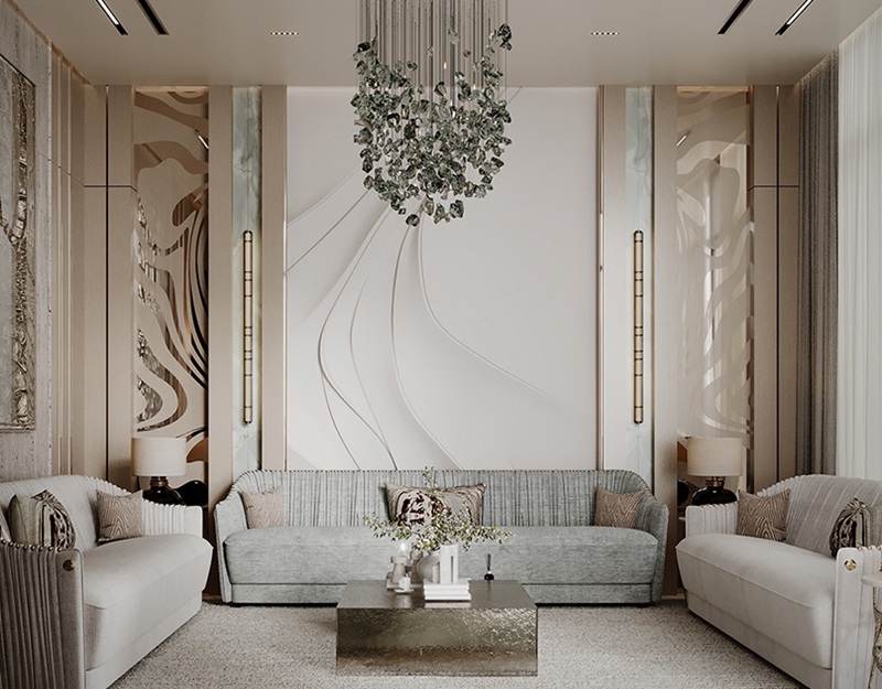 Sự kết hợp hài hòa giữa các yếu tố màu sắc, nội thất và vật liệu 