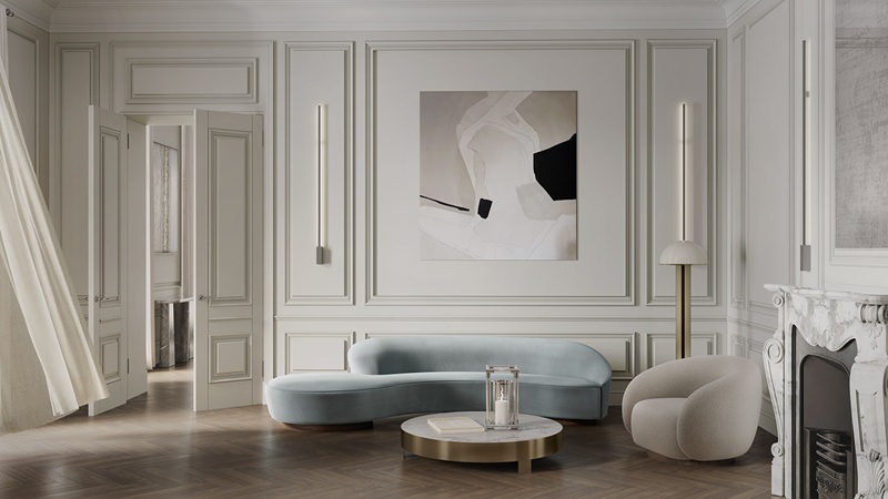 Phong cách Modern Classic không sử dụng quá nhiều đồ nội thất 
