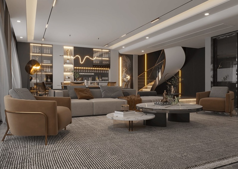 Phong cách thiết kế nội thất Modern Luxury