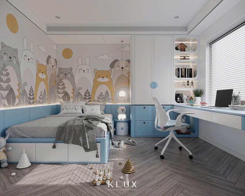 Phòng ngủ con đa dạng họa tiết hoạt hình dễ thương Phòng ngủ con đa dạng họa tiết hoạt hình dễ thương