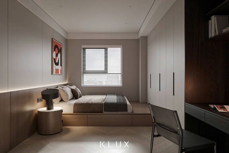 Phòng ngủ master tích hợp hệ tủ thông minh tăng khả năng lưu trữ Phòng ngủ master tích hợp hệ tủ thông minh tăng khả năng lưu trữ