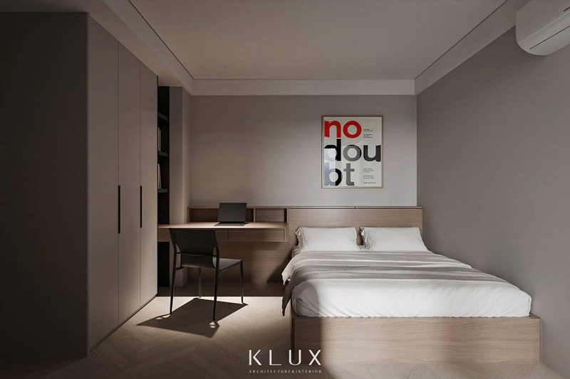 Phòng ngủ con bố trí nội thất đơn giản Phòng ngủ con bố trí nội thất đơn giản