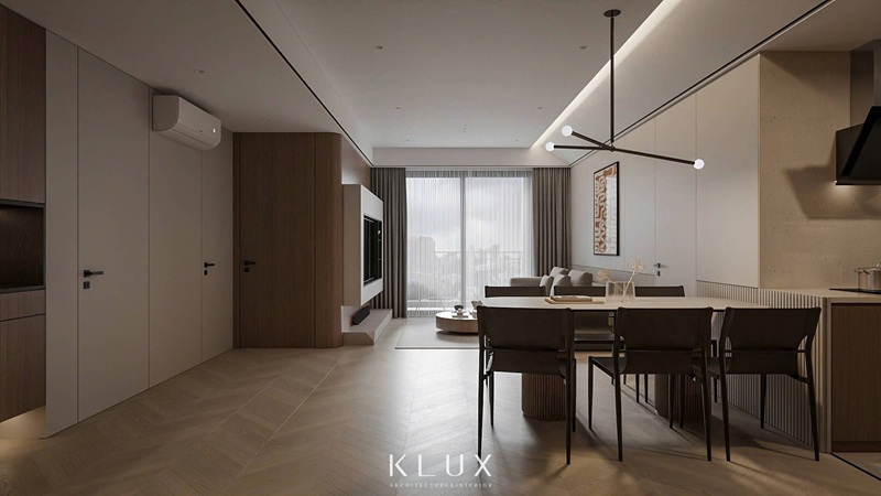 Thiết kế nội thất chung cư 110m2 hiện đại, tối giản Thiết kế nội thất chung cư 110m2 hiện đại, tối giản