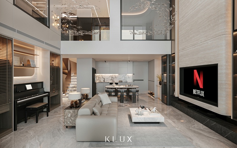 Thiết kế nội thất nhà chung cư 130m2 đồng bộ phong cách thiết kế 