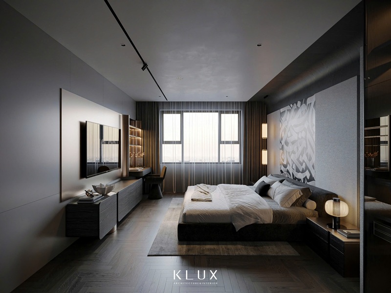 Phòng ngủ master mang đậm dấu ấn cá nhân của gia chủ 