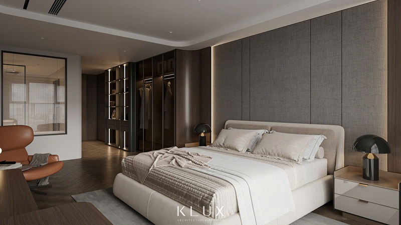 Hệ tủ quần áo cánh kính vừa tăng cảm giác sang trọng vừa giúp việc tìm kiếm cũng dễ dàng hơn