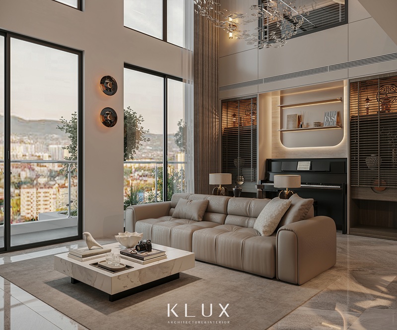 Sự kết hợp giữa ánh sáng tự nhiên và hệ thống đèn LED tạo nên một không gian sống tiện nghi 