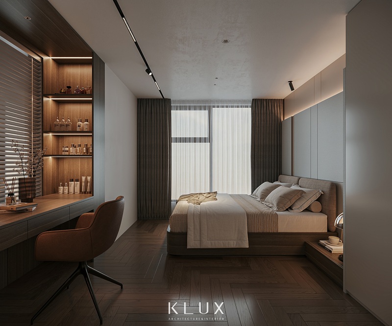 Thiết kế nội thất chung cư Ecopark với gam màu trung tính chủ đạo ấm áp 