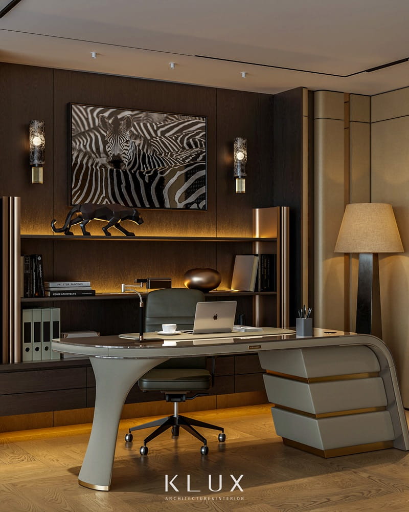 Phòng làm việc hiện đại cao cấp, khẳng định vị thế của gia chủ 