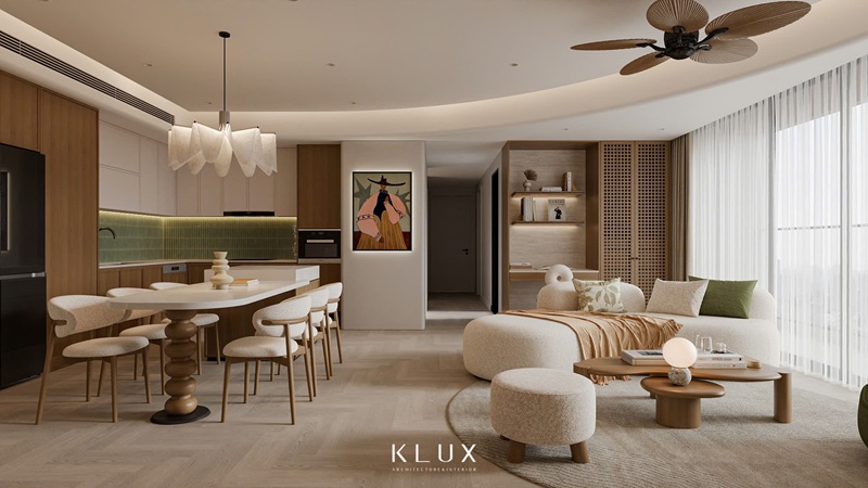 Thiết kế nội thất chung cư tối ưu ánh sáng tự nhiên 